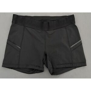 Lululemon Athletica Biker Shorts Womens Size 10 Black Wide Waistband Activewear